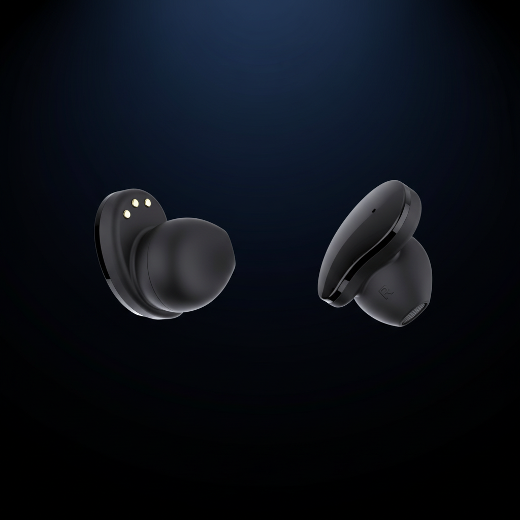 Black Earbuds Floating Cinematic
