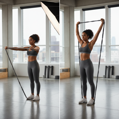 Gray Resistance Band Exercise