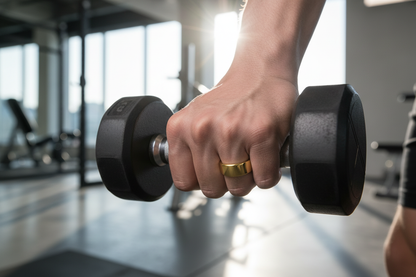 Man Wearing Ring During Workout