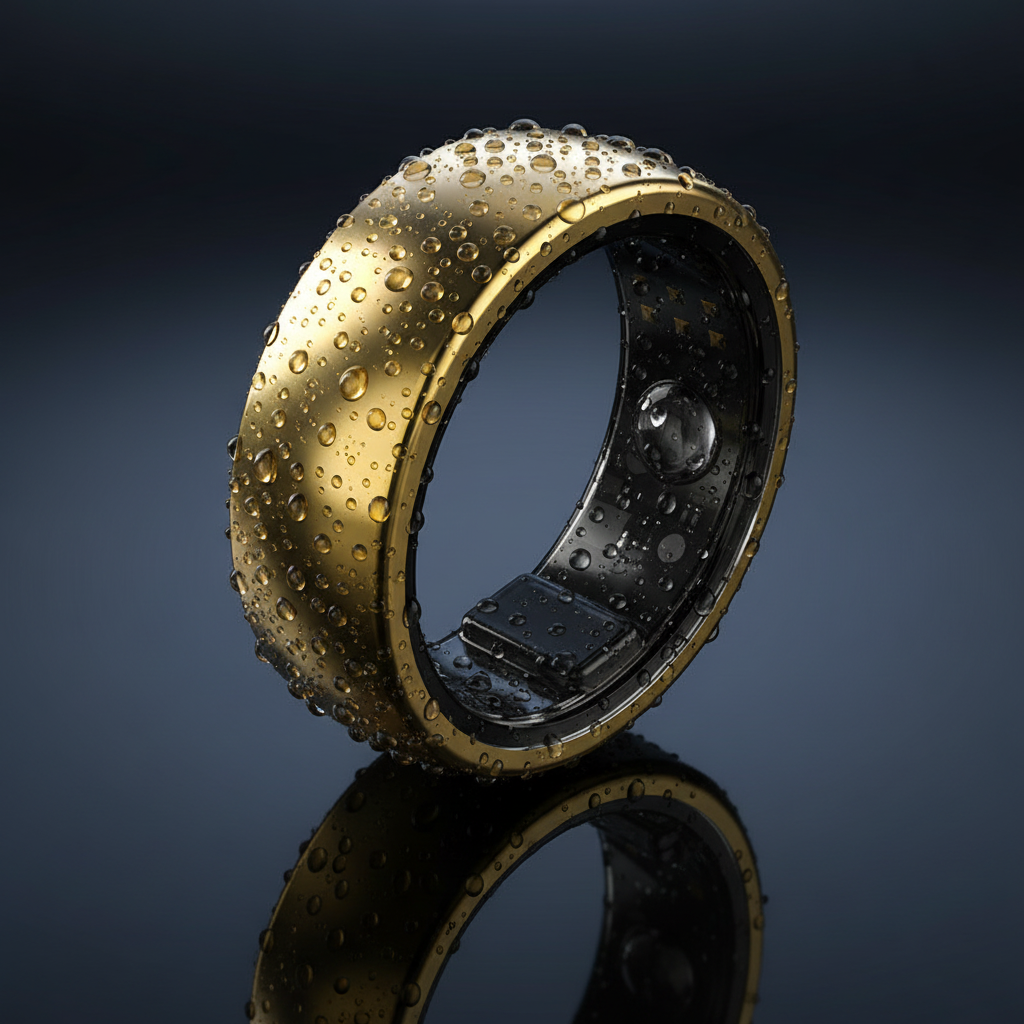 Ring with Water Droplets