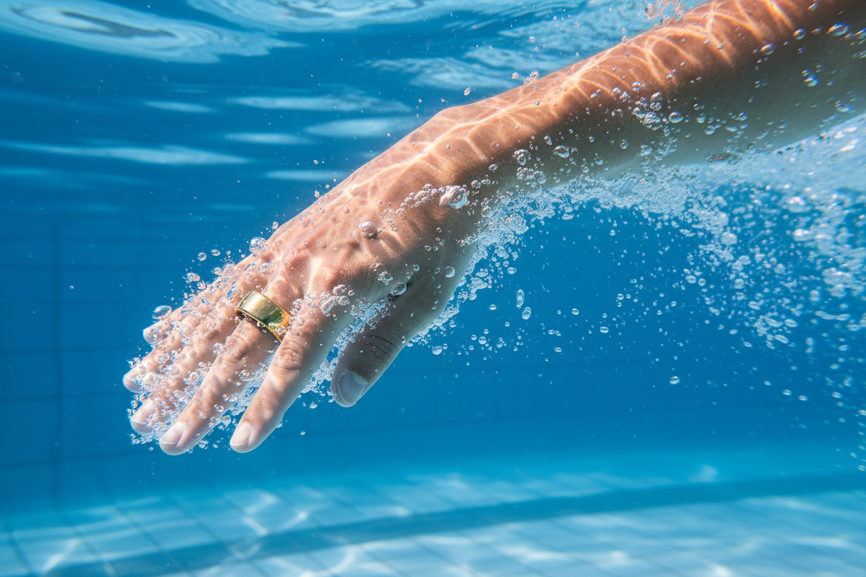 Swimming with Ring Underwater